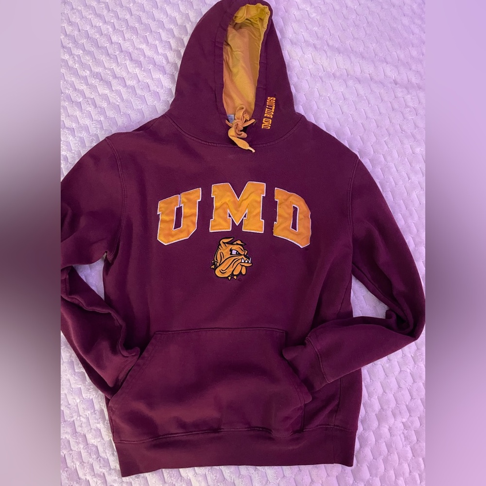 Stadium Athletic Maroon and Gold Hoodie
